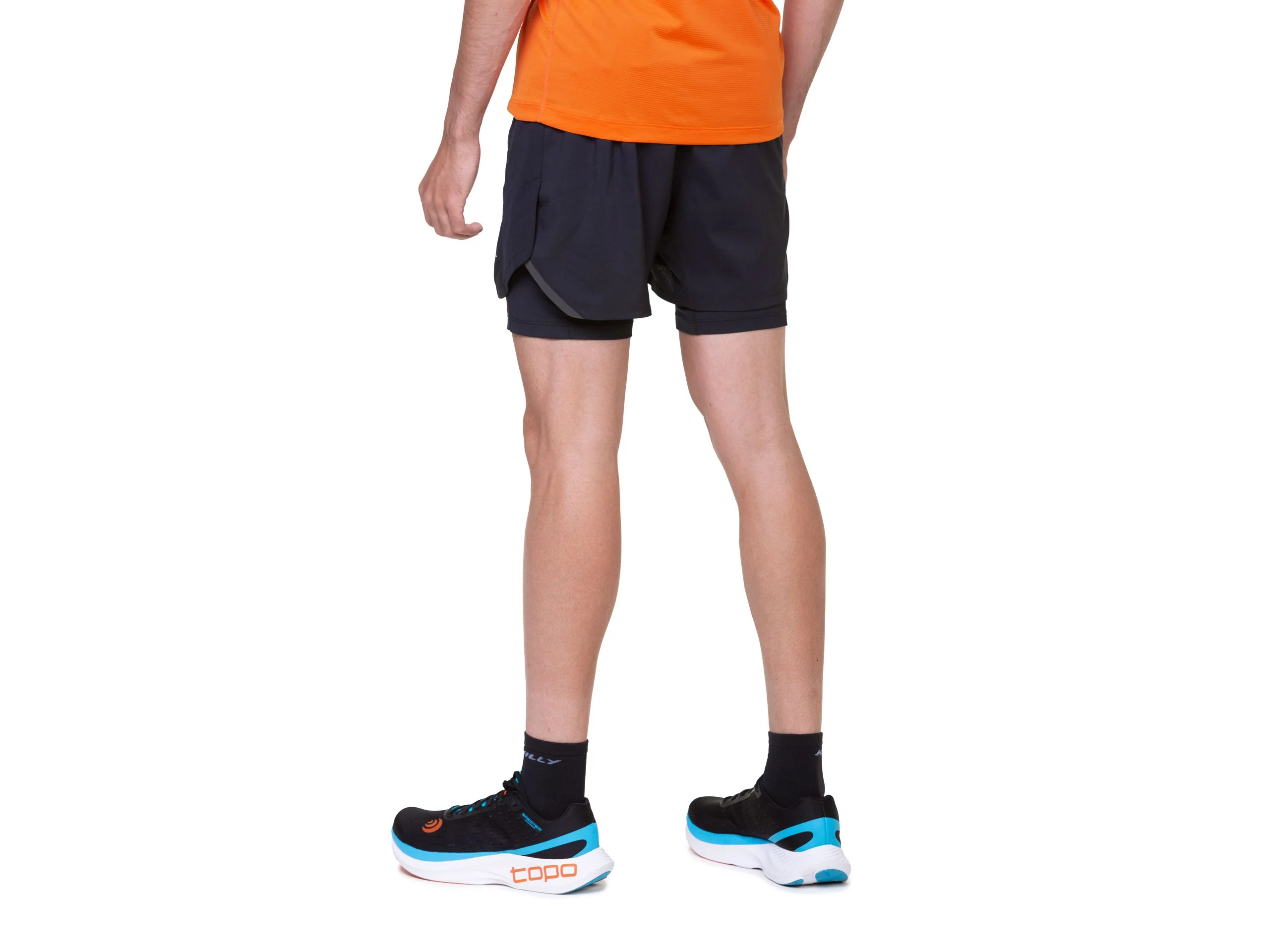 RonHill Mens Tech 7" Twin Short - All Black - Image 9