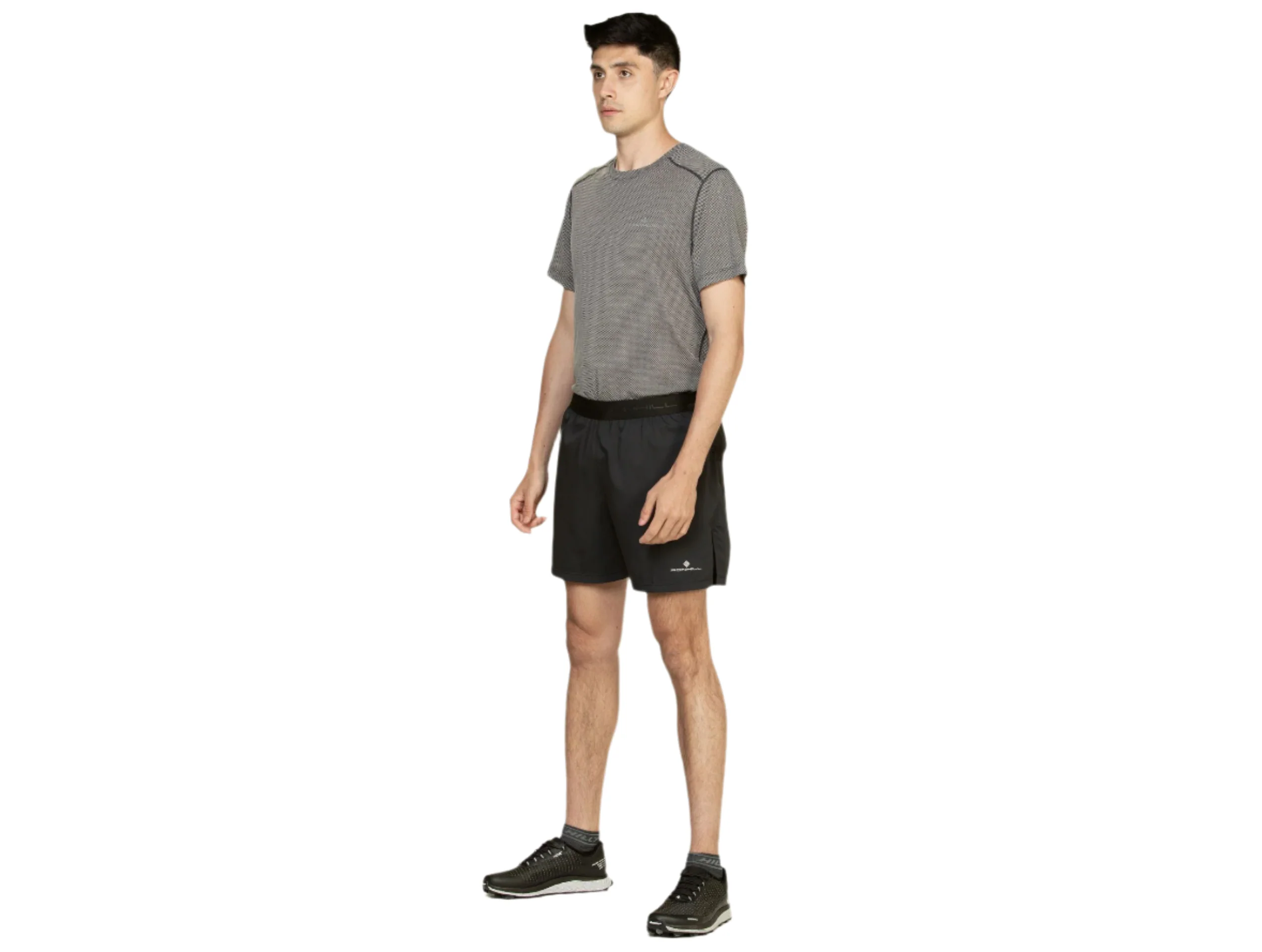 RonHill Mens Tech All Terrain 5" Short - All Black - Image 6
