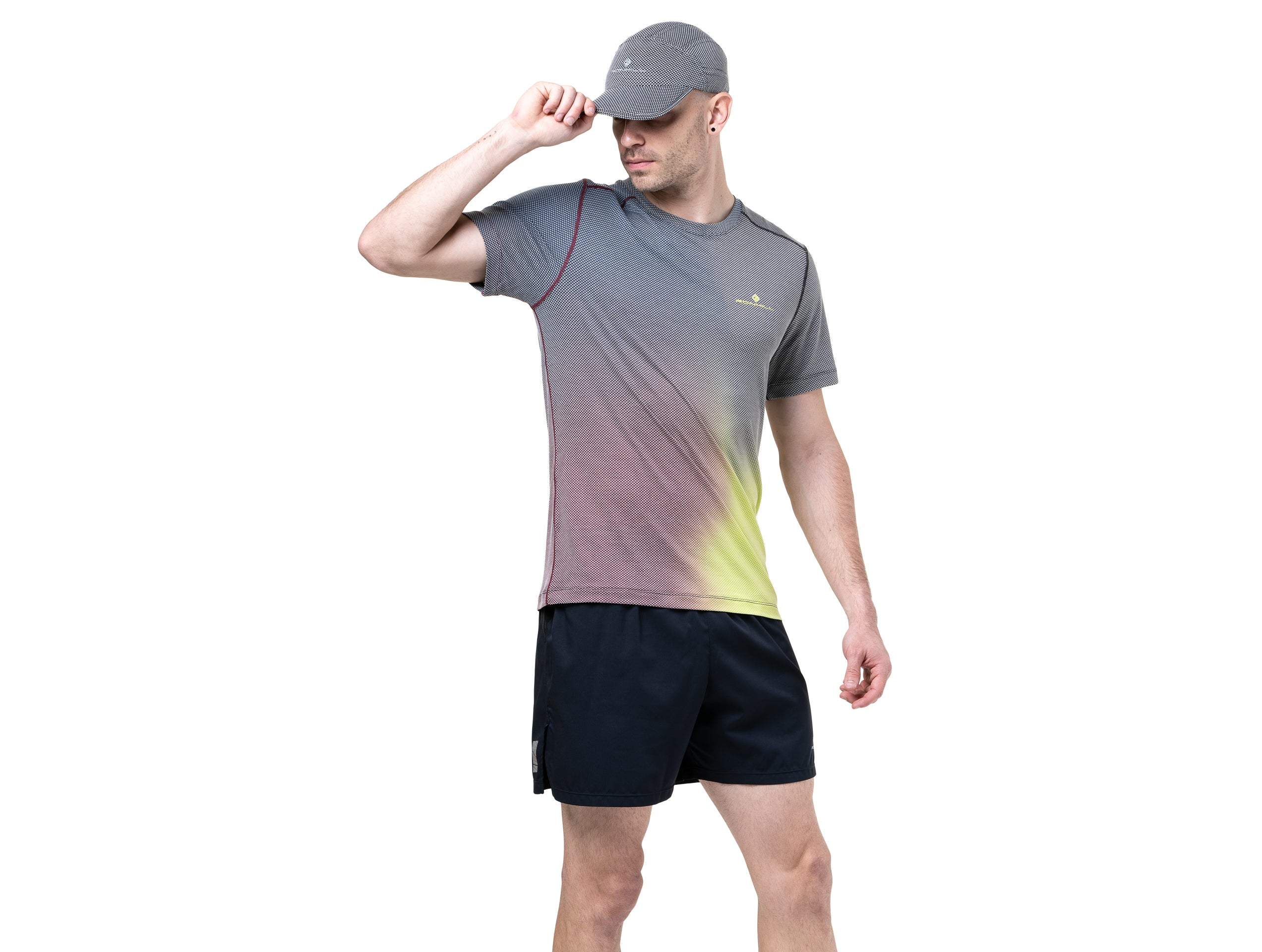 RonHill Mens Tech Golden Hour S/S Tee - Acid Merge - AW25 - Image 4