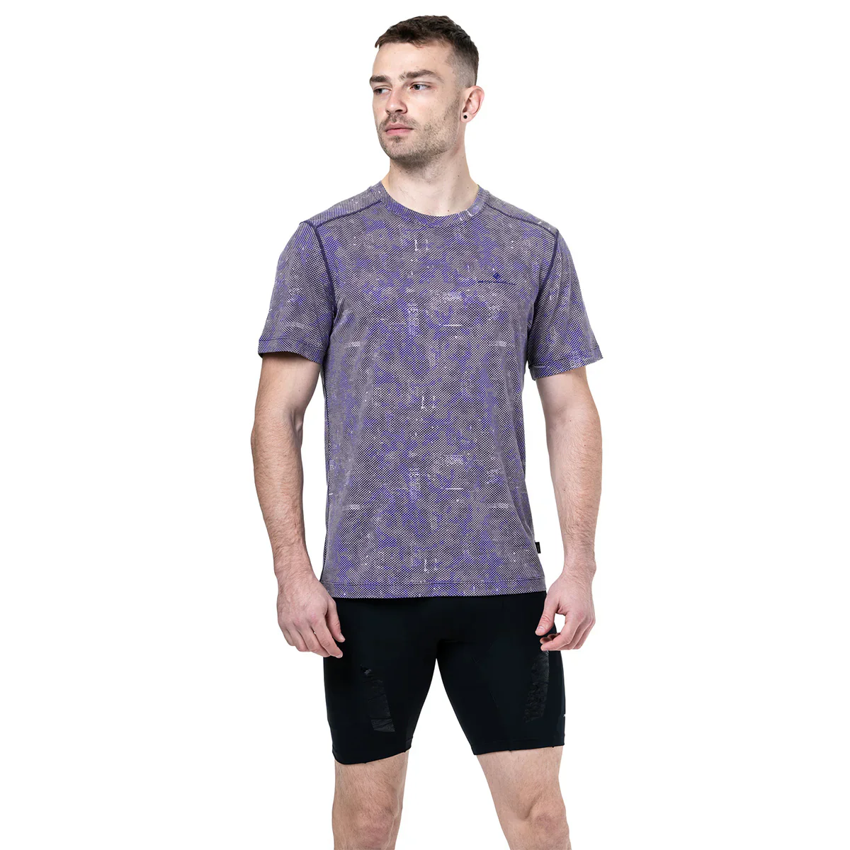 RonHill Mens Tech Golden Hour S/S Tee - Ocean Pixel - AW25 - Image 3