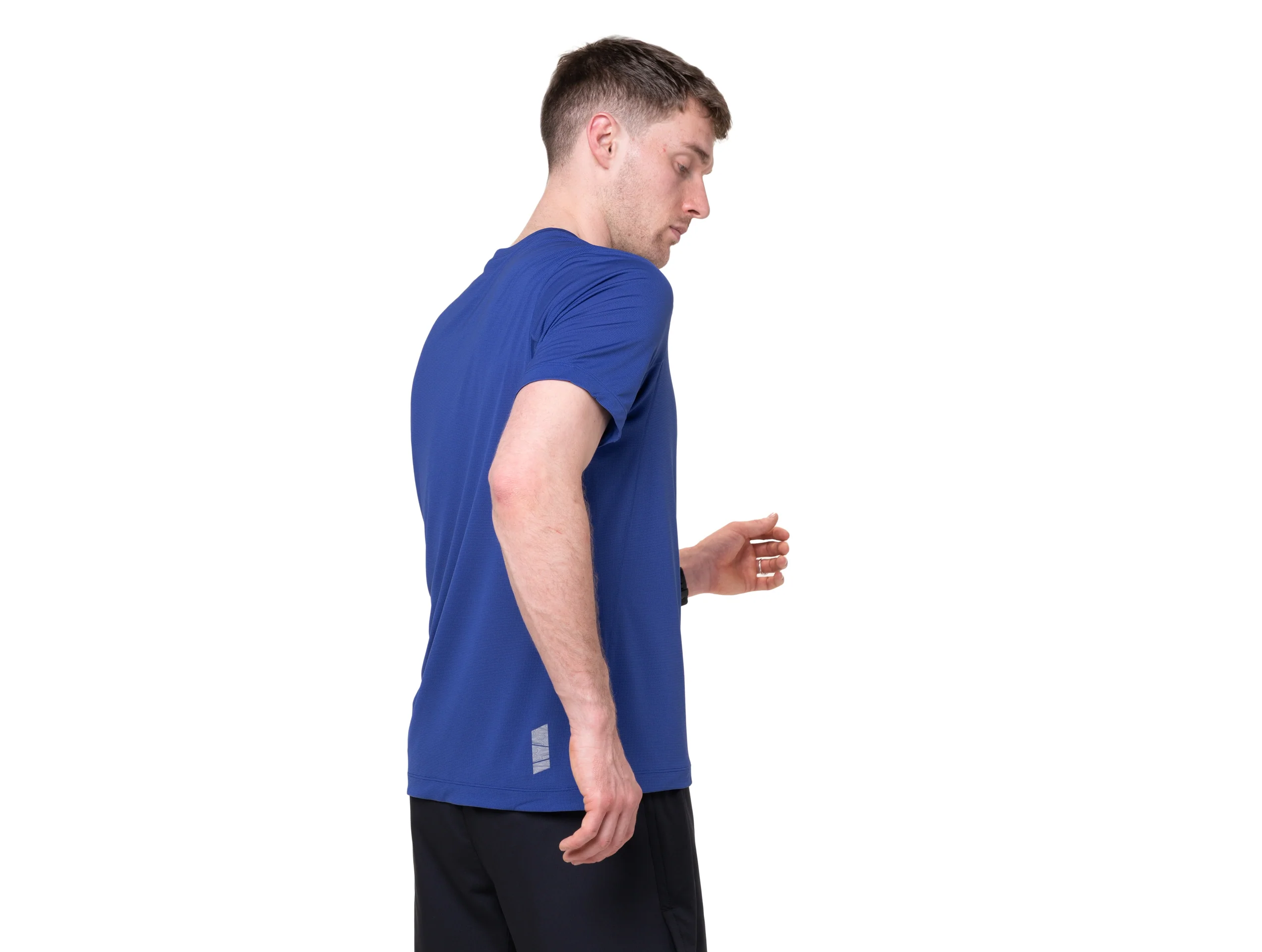 RonHill Mens Tech S/S Tee - Dark Cobalt/Fluo Green - SS26 - Image 7