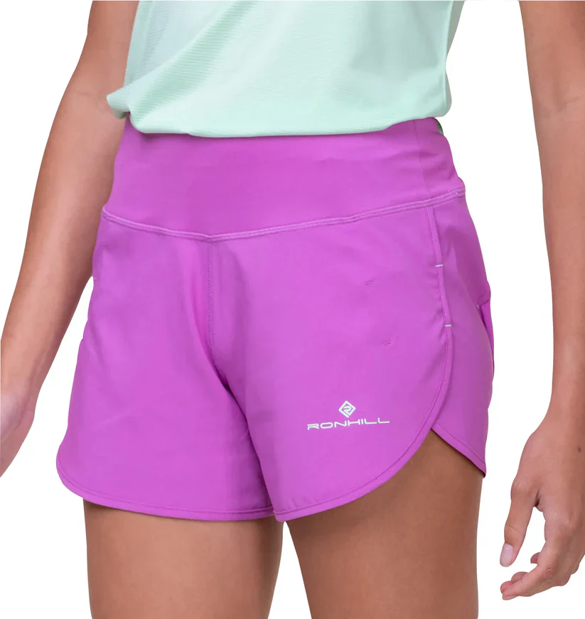 RonHill Womens Tech 4.5" Short - Fuschia / Honeydew - Image 3