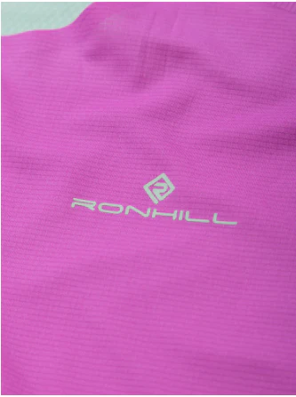 RonHill Womens Tech Race S/S Tee - Fuschia/ Honeydew - Image 7
