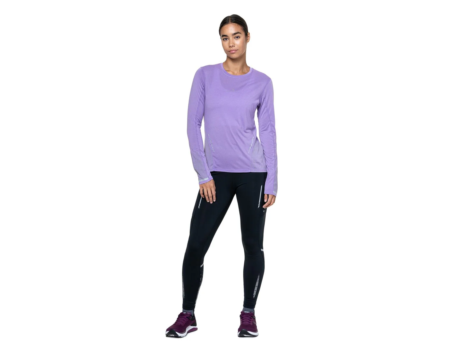 RonHill Womens Tech Reflect L/S Tee - Iris Marl/Reflect - AW25 - Image 3