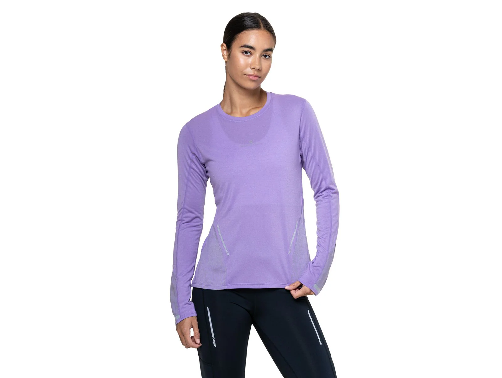 RonHill Womens Tech Reflect L/S Tee - Iris Marl/Reflect - AW25 - Image 4