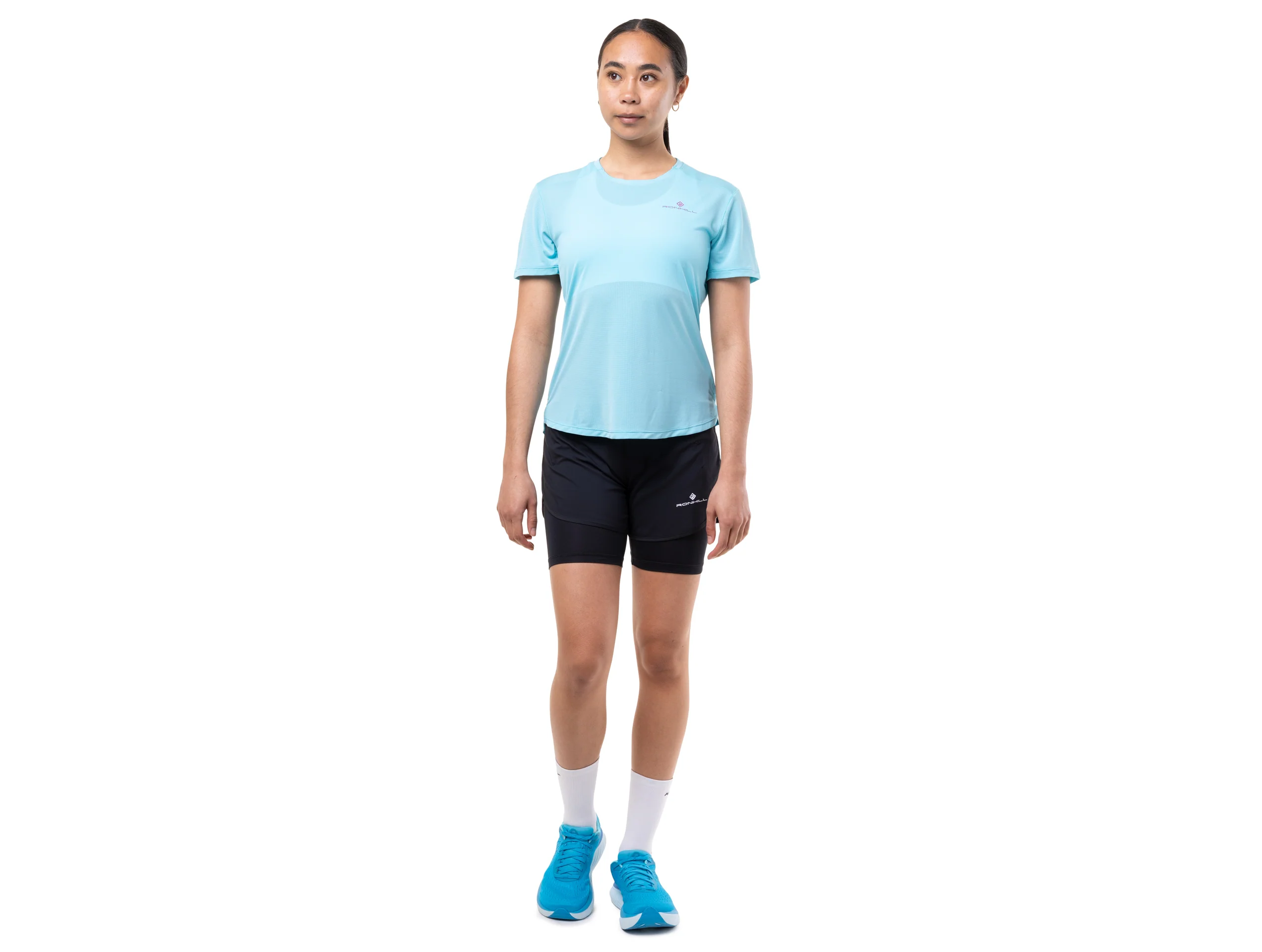 RonHill Womens Tech S/S Tee - Larimar/Exuberance - SS26 - Image 3