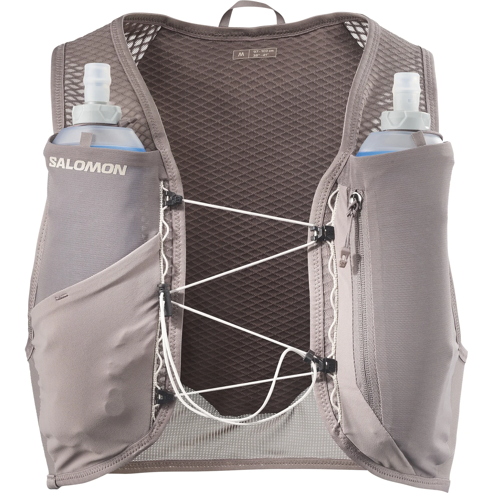 Salomon GRVL Skin 4 Unisex Vest with Flasks - Iron/Silver Cloud - Image 2