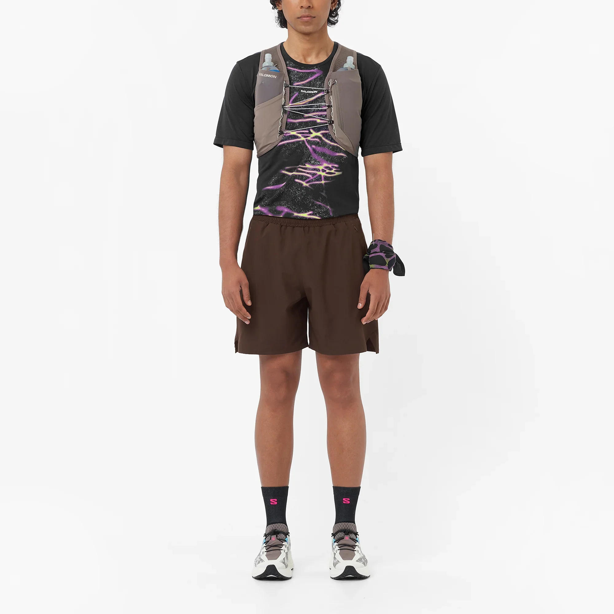 Salomon GRVL Skin 4 Unisex Vest with Flasks - Iron/Silver Cloud - Image 5