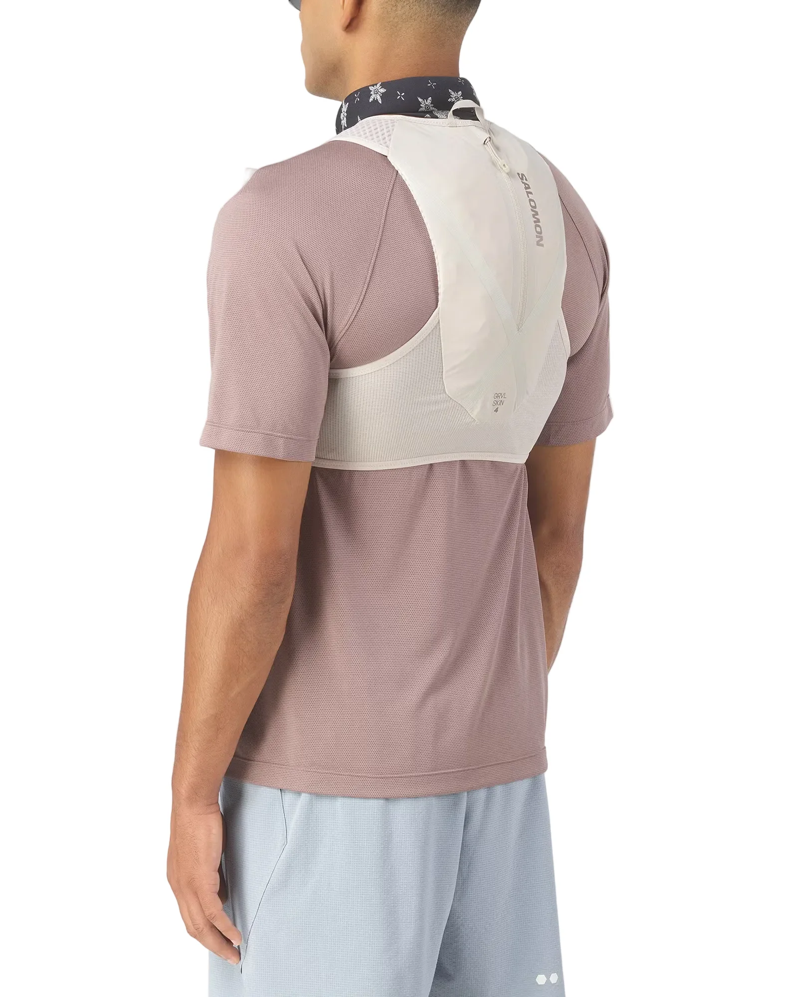 Salomon GRVL Skin 4 Unisex Vest with Flasks - Silver Cloud/Iron - Image 3