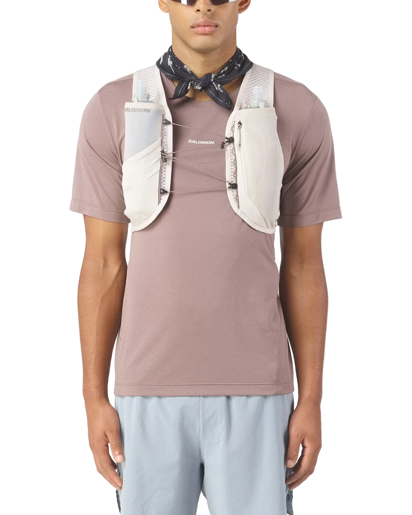 Salomon GRVL Skin 4 Unisex Vest with Flasks - Silver Cloud/Iron - Image 4