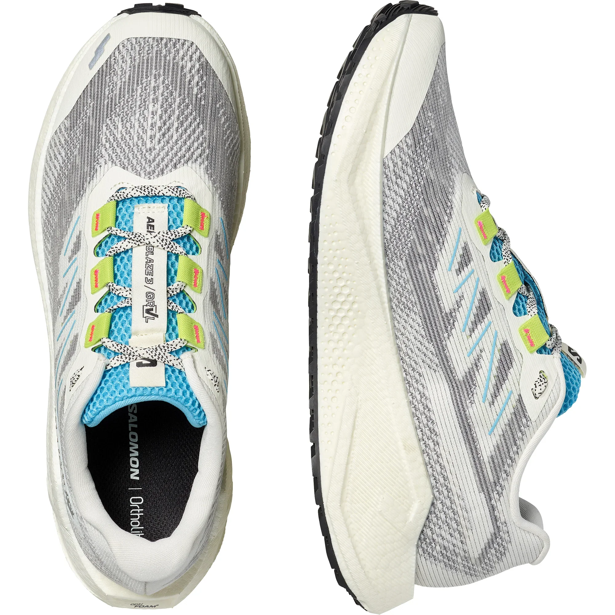 Salomon Mens Aero Blaze 3 GRVL - Vanilla Ice/Ojos De Salar/Black - Trail - SS26 - Image 5