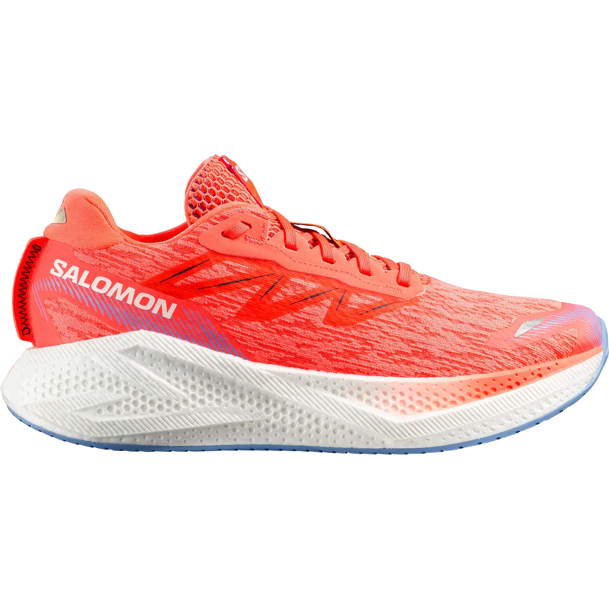 Salomon Mens Aero Glide 4 - Neon Flame/White/Persian Jewel - Neutral - SS26