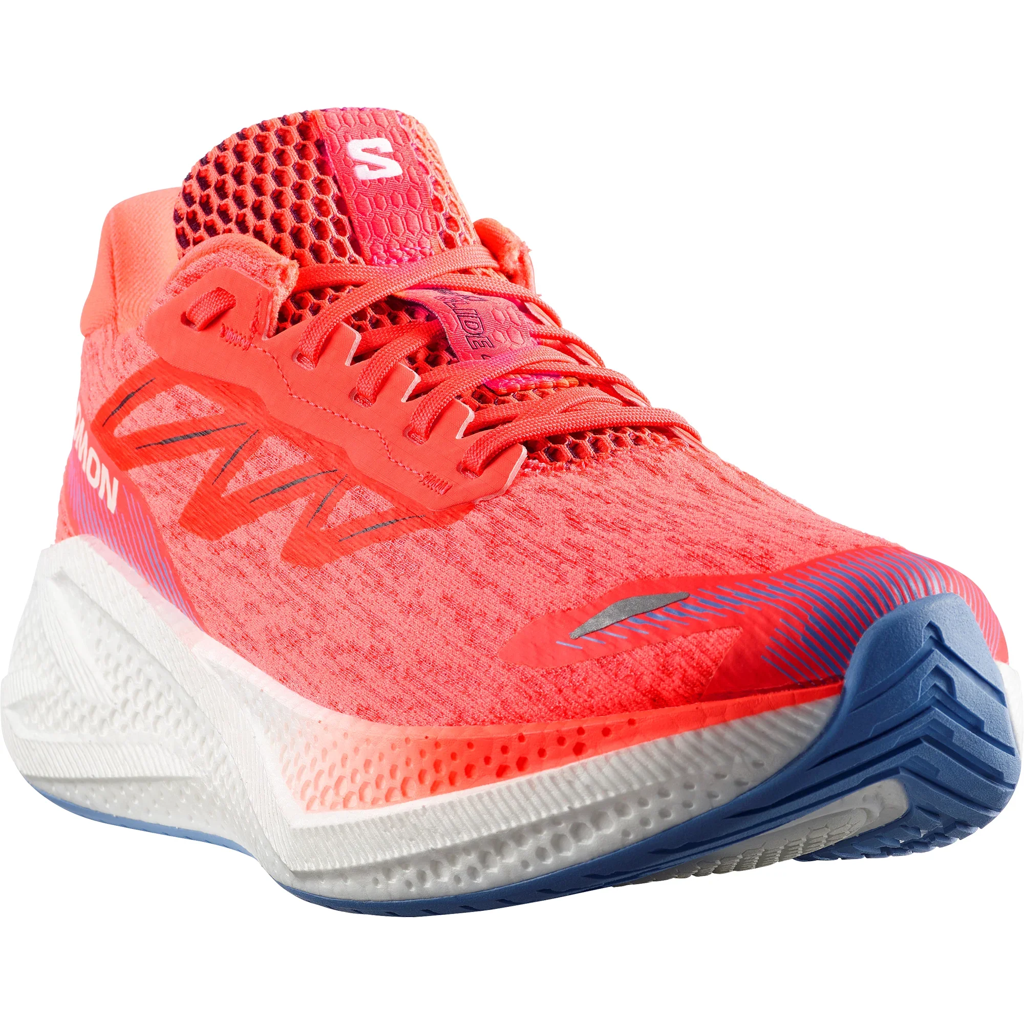Salomon Mens Aero Glide 4 - Neon Flame/White/Persian Jewel - Neutral - SS26 - Image 4