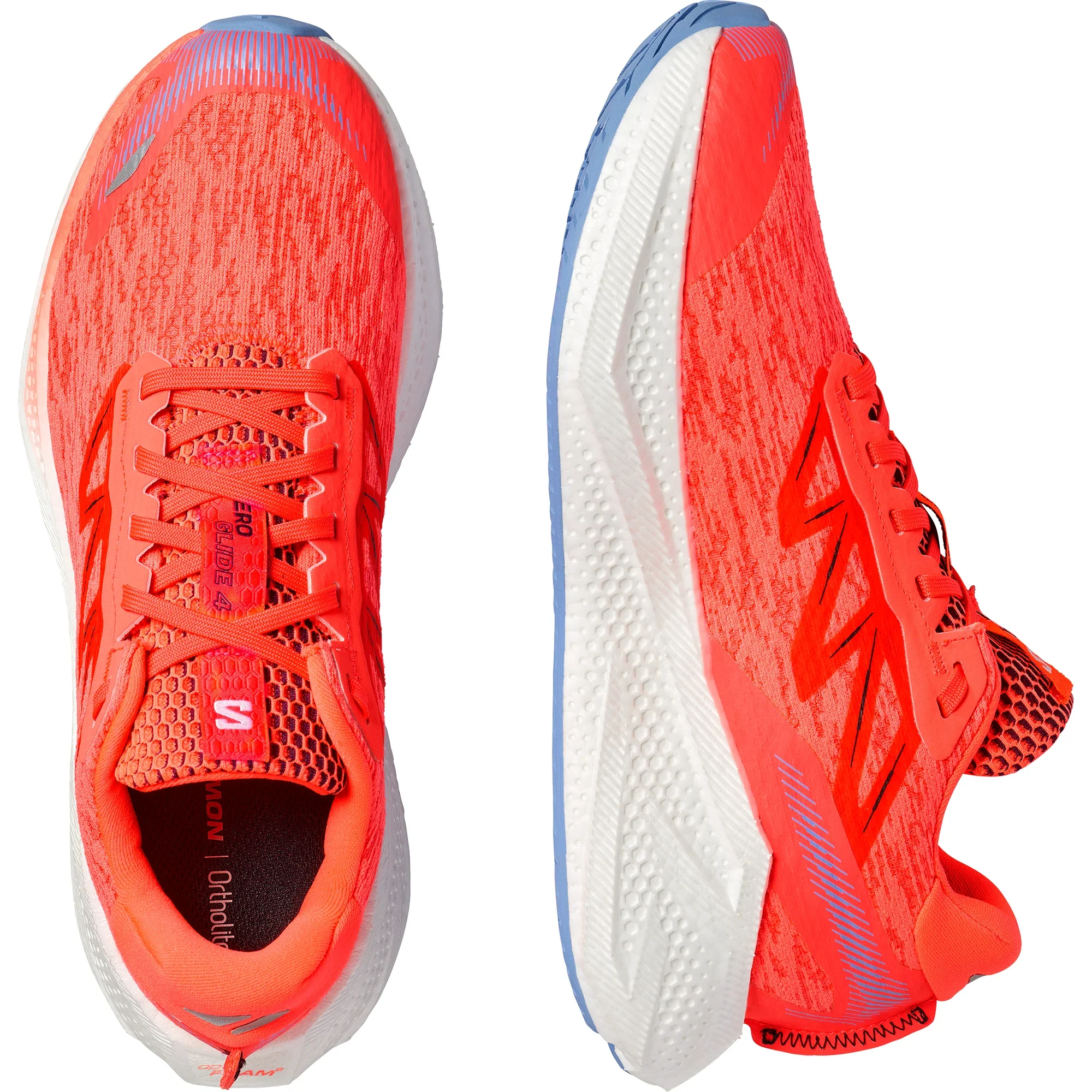 Salomon Mens Aero Glide 4 - Neon Flame/White/Persian Jewel - Neutral - SS26 - Image 6
