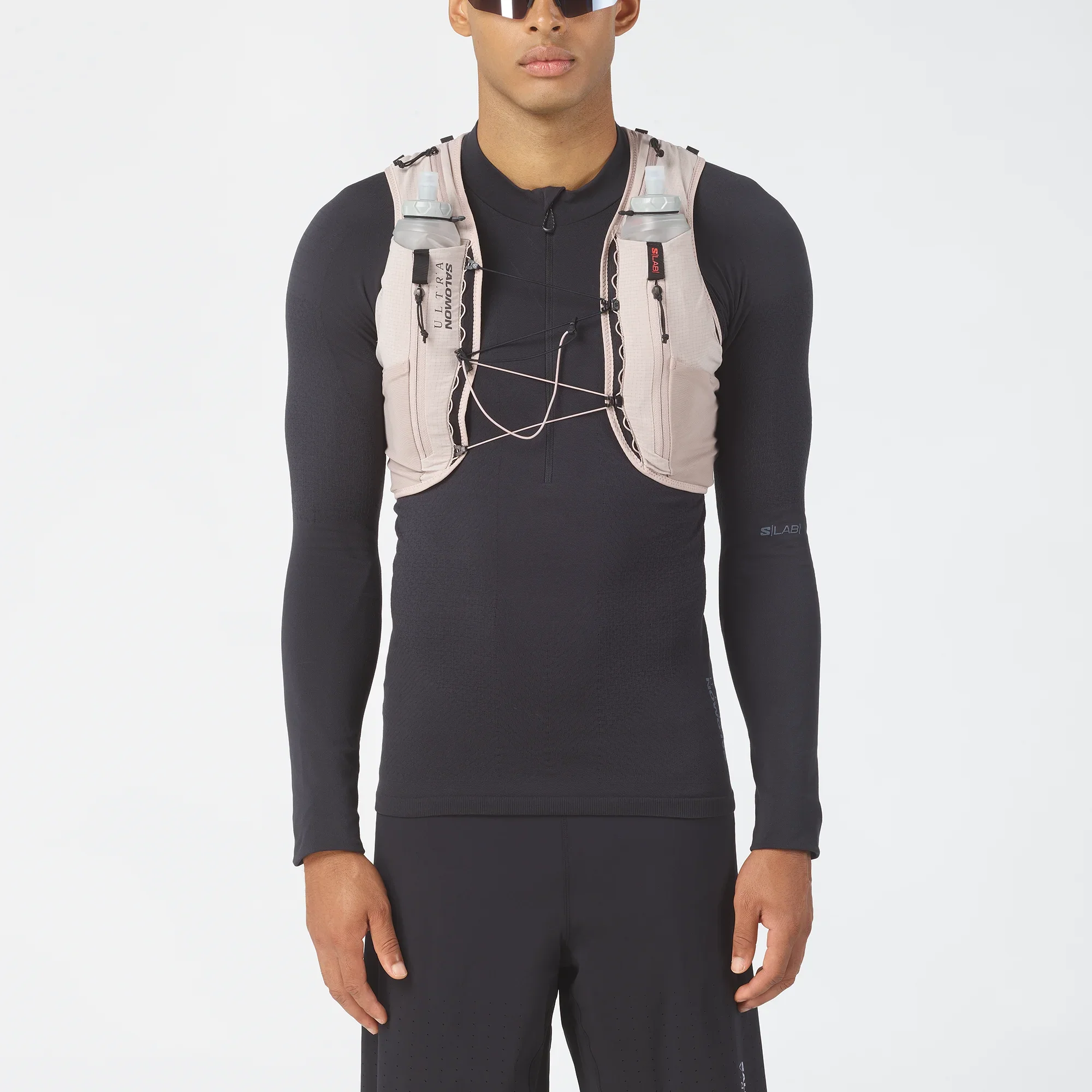 Salomon S/Lab Ultra 12 Vest with Flasks - Goat/Black - Image 3