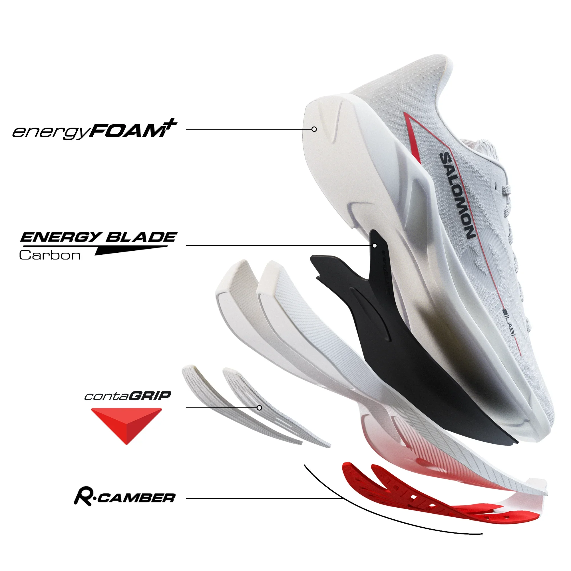 Salomon Unisex S/Lab Spectur - White/Fiery Red/Black - Neutral - SS26 - Image 9