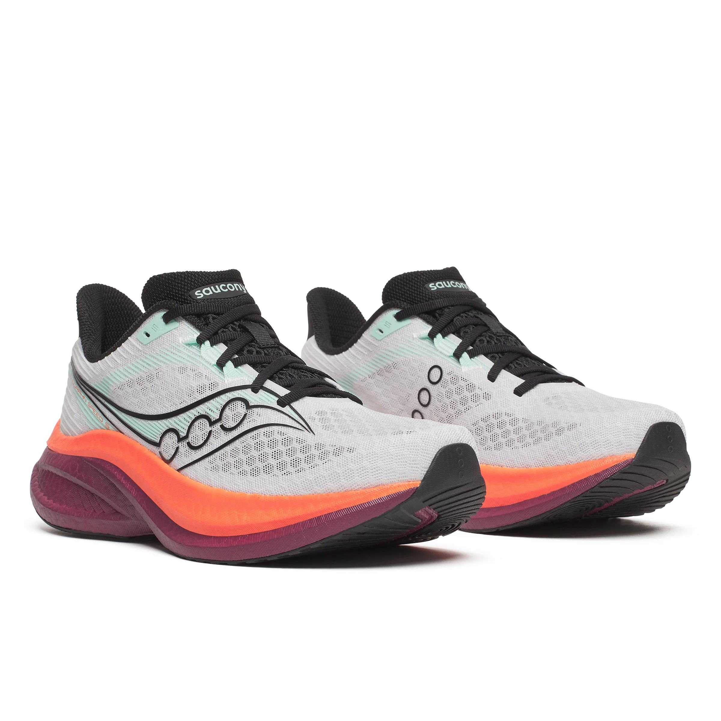 Saucony Mens Endorphin Speed 5 - White/Crimson - Neutral - SS26 - Image 3
