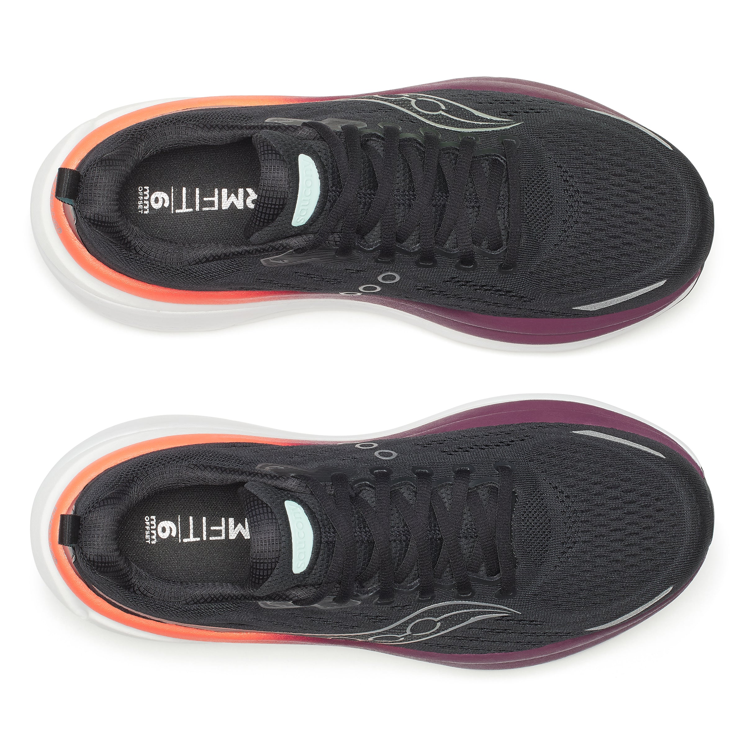 Saucony Mens Hurricane 25 - Black/Crimson - Stability - SS26 - Image 3