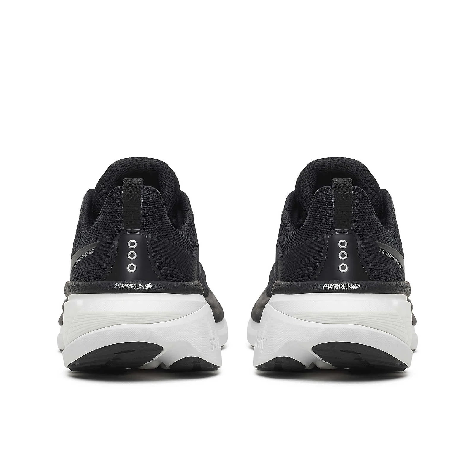 Saucony Mens Hurricane 25 Wide - 2E Width - Black/White - Stability - AW25 - Image 6