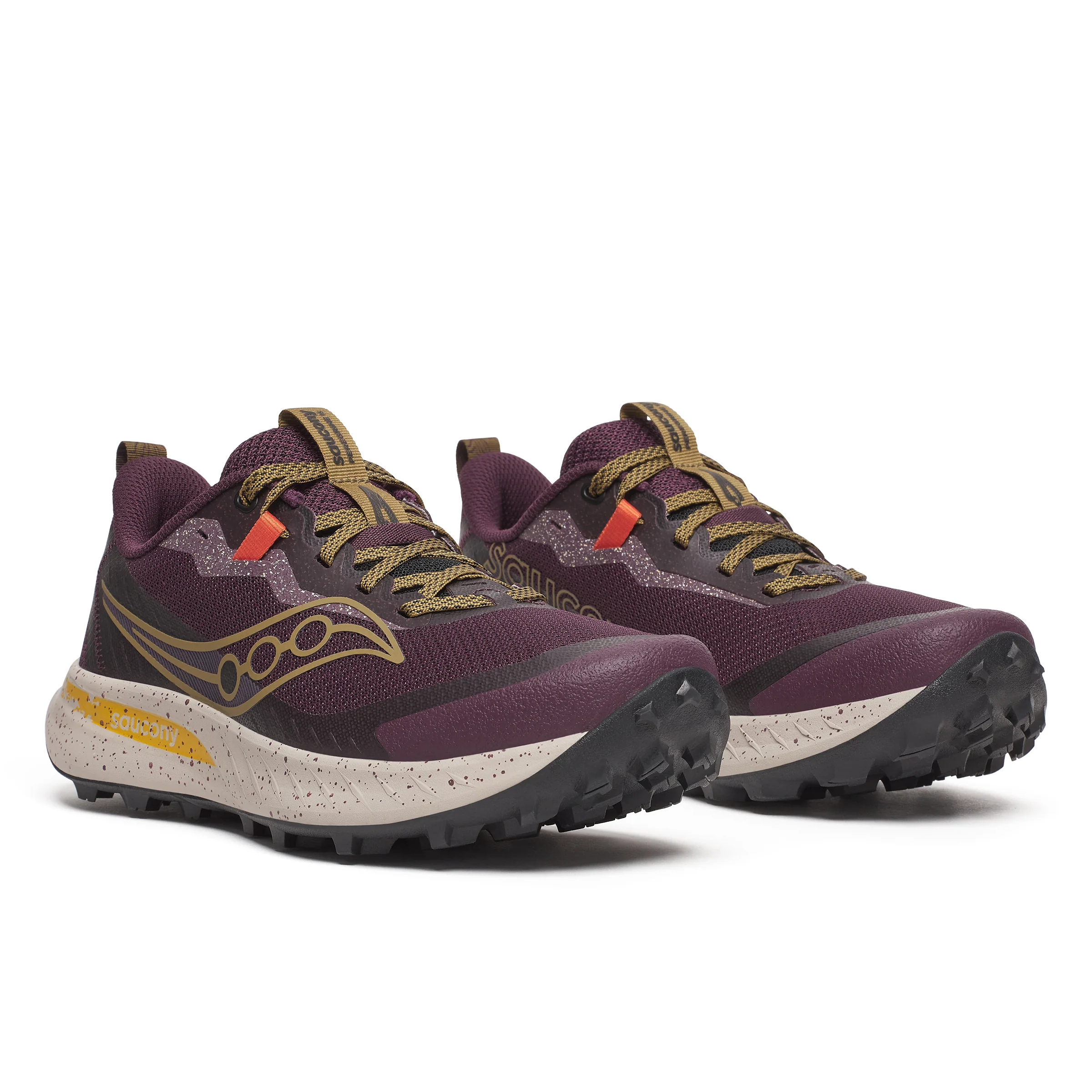Saucony Womens Peregrine 15 - Wine/Kodiak - Trail - AW25 - Image 4