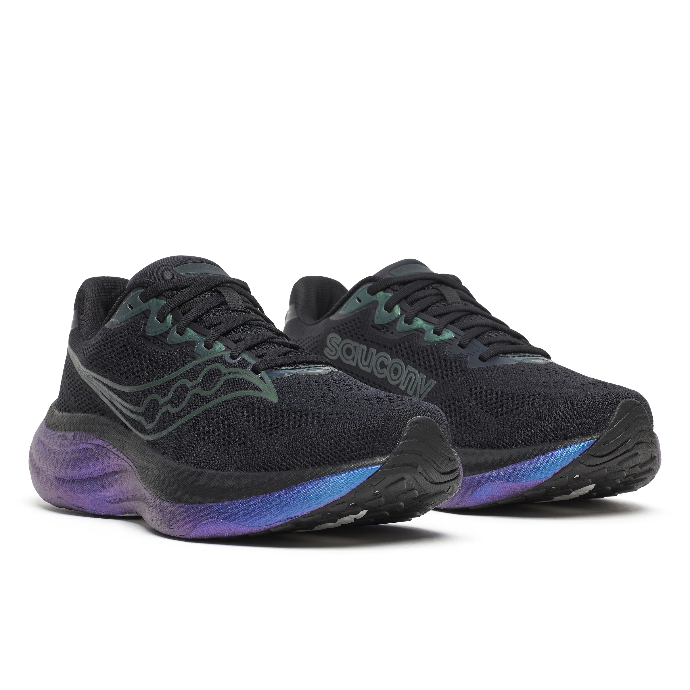 Saucony Mens Ride 19 - Black/Nightsky - Neutral - SS26 - Image 2