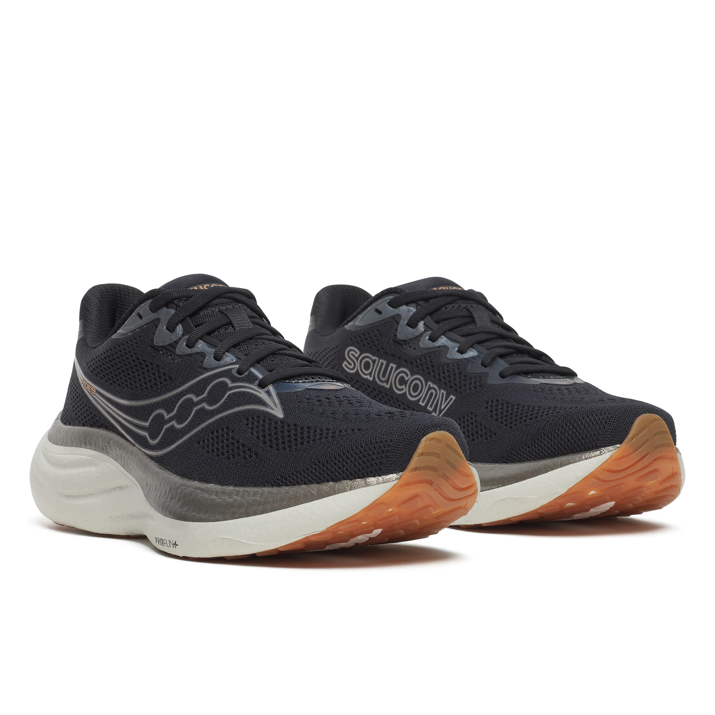 Saucony Mens Ride 19 - Black/Pewter - Neutral - SS26 - Image 3