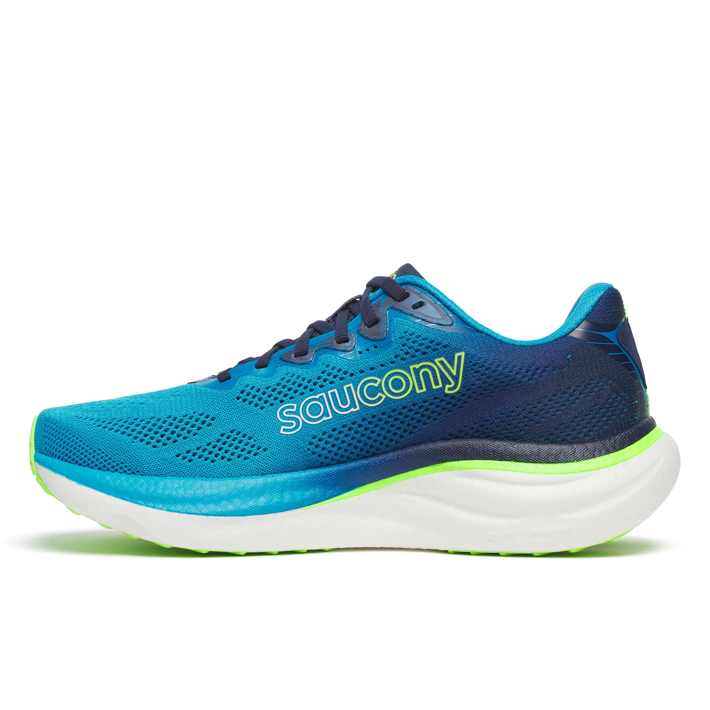 Saucony Mens Ride 19 - Cobalt/Slime - Neutral - SS26 - Image 4