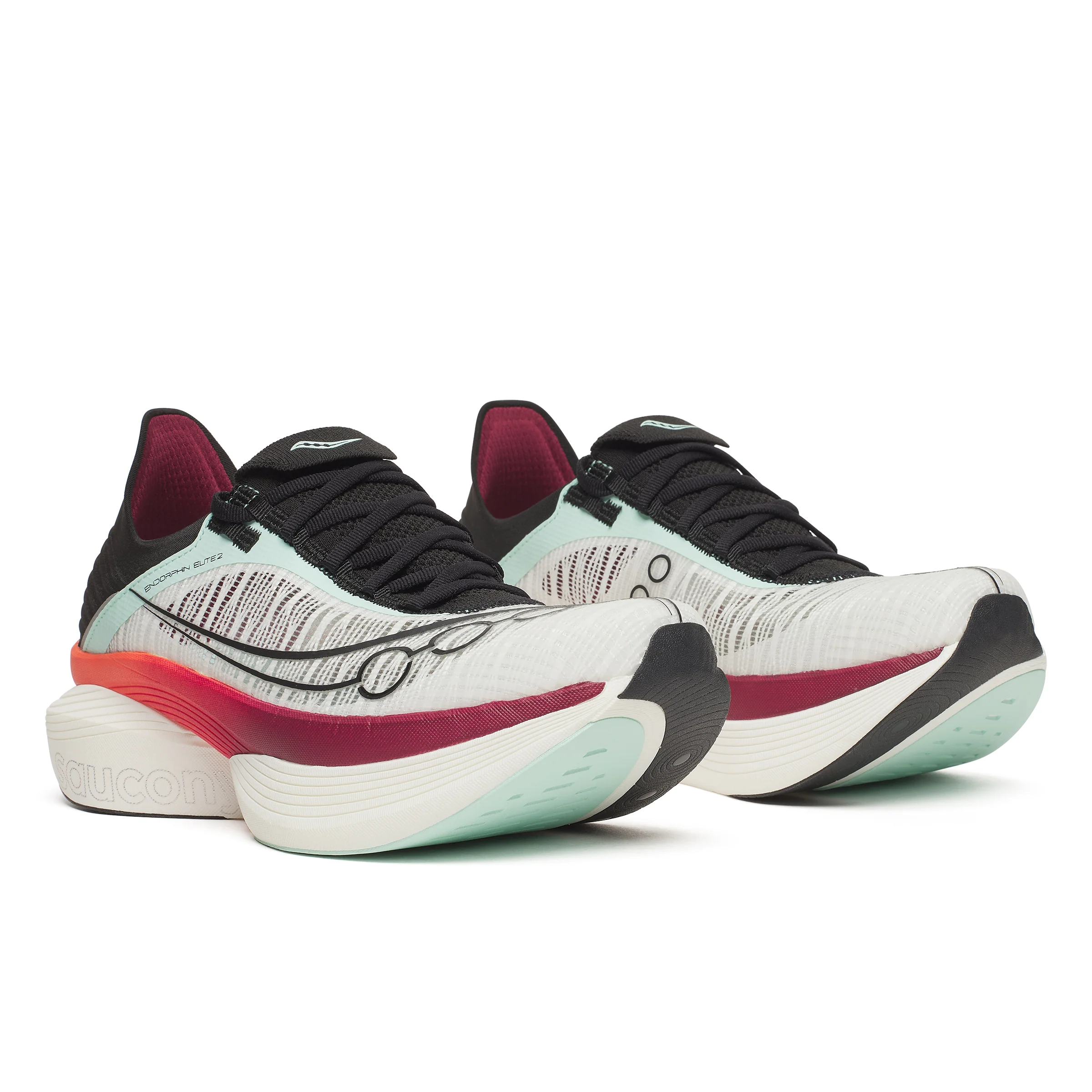 Saucony Unisex Endorphin Elite 2 - White/Crimson - Neutral - SS26 - Image 3