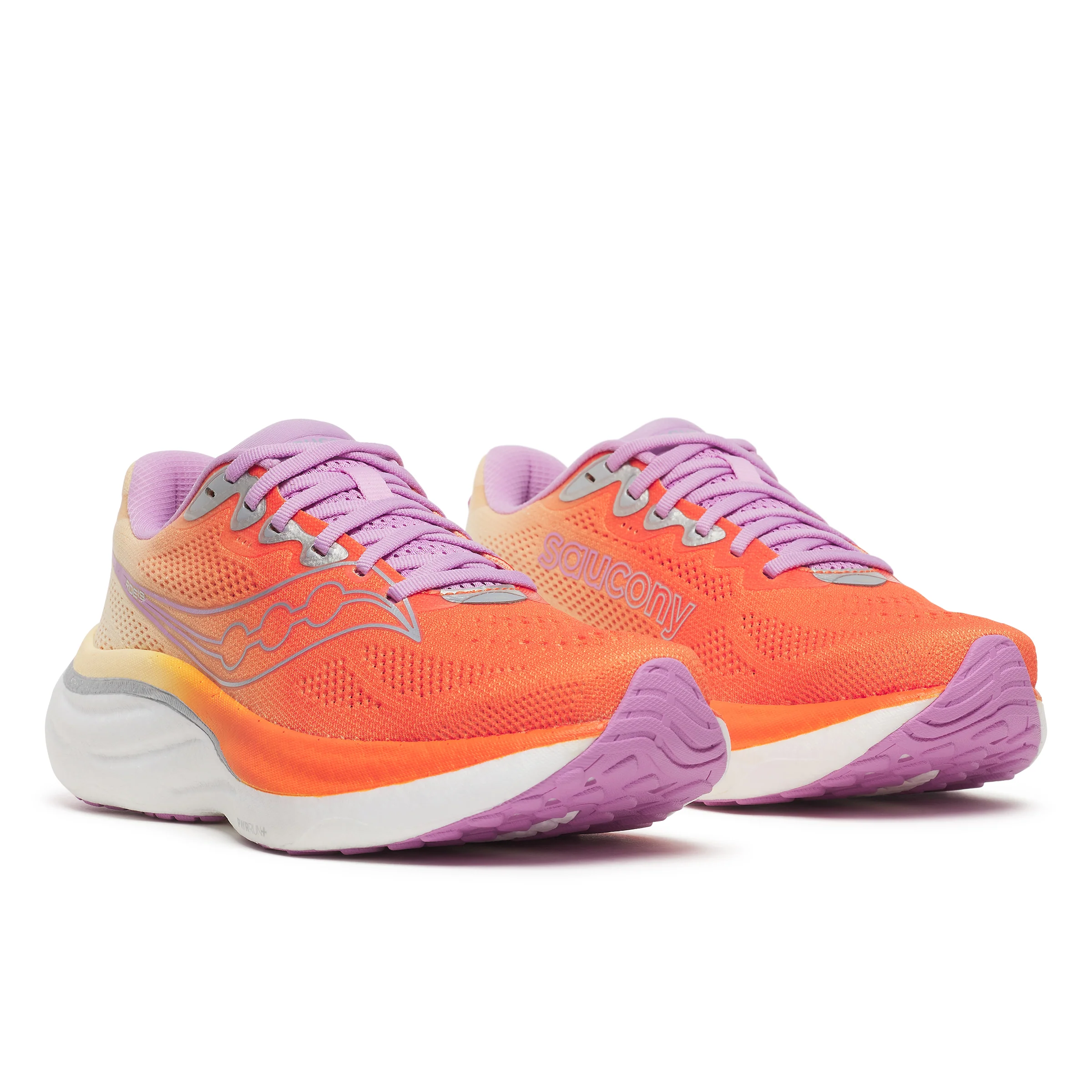 Saucony Womens Ride 19 - Fire/Orchid - Neutral - SS26 - Image 3