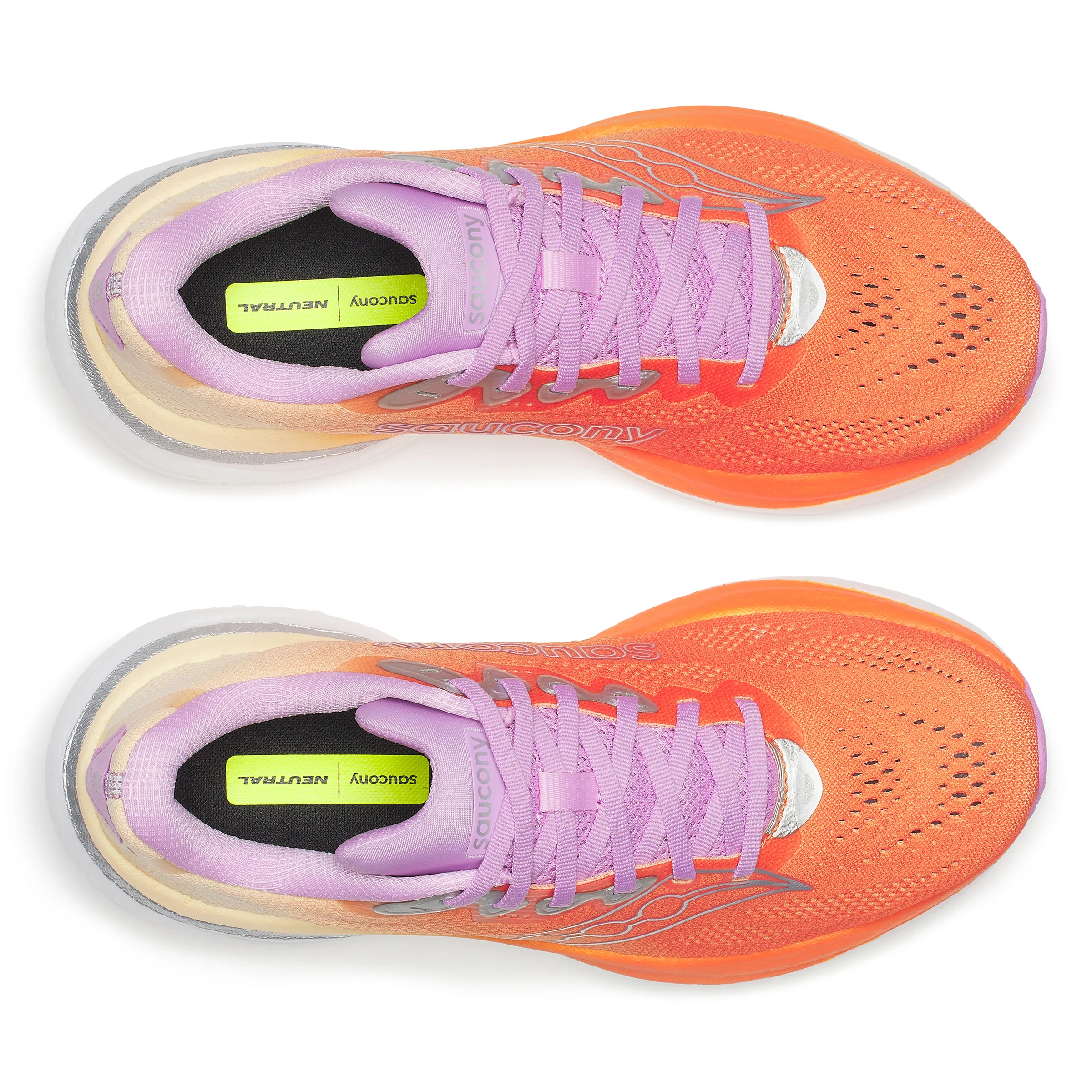 Saucony Womens Ride 19 - Fire/Orchid - Neutral - SS26 - Image 6