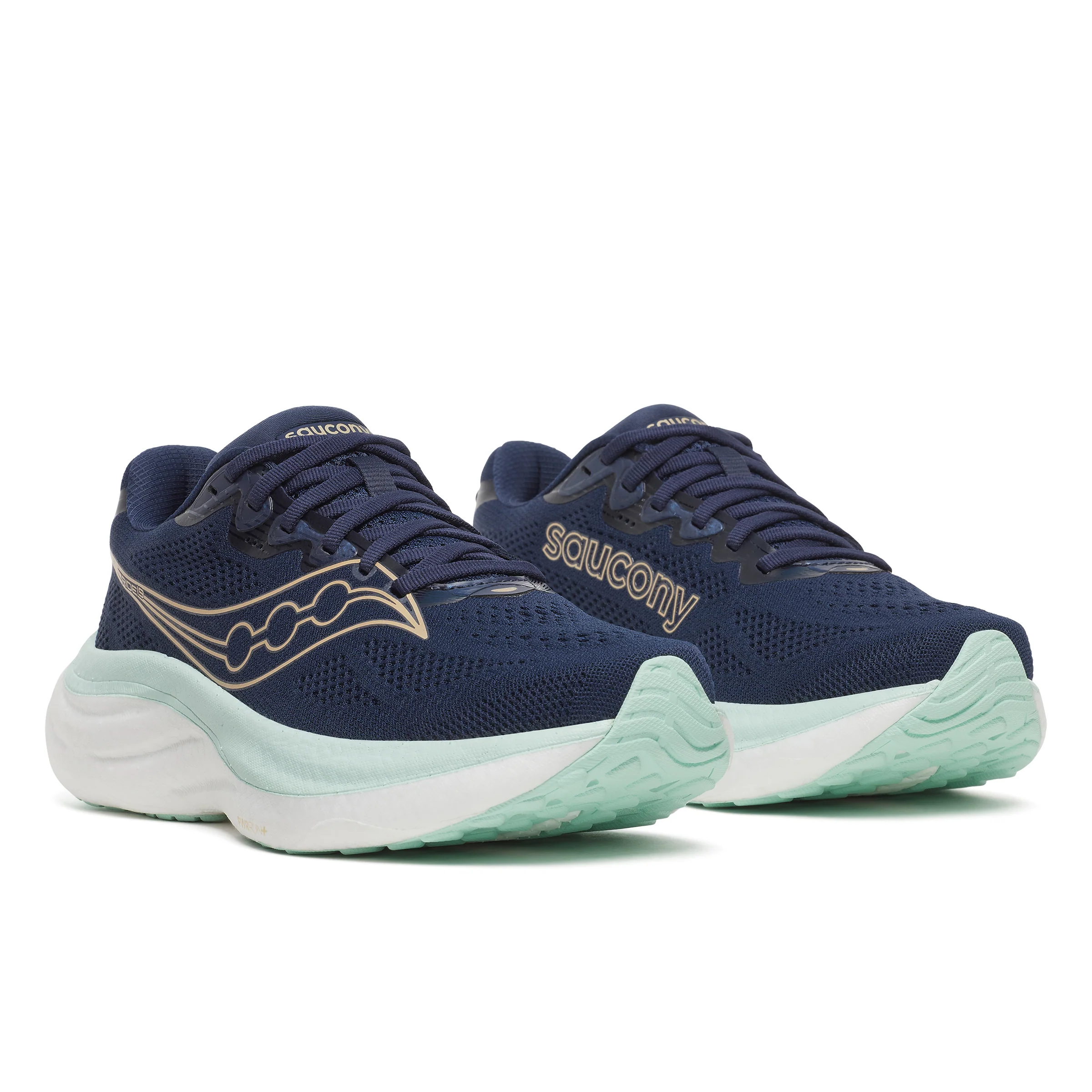 Saucony Womens Ride 19 - Navy/Aqua - Neutral - SS26 - Image 3