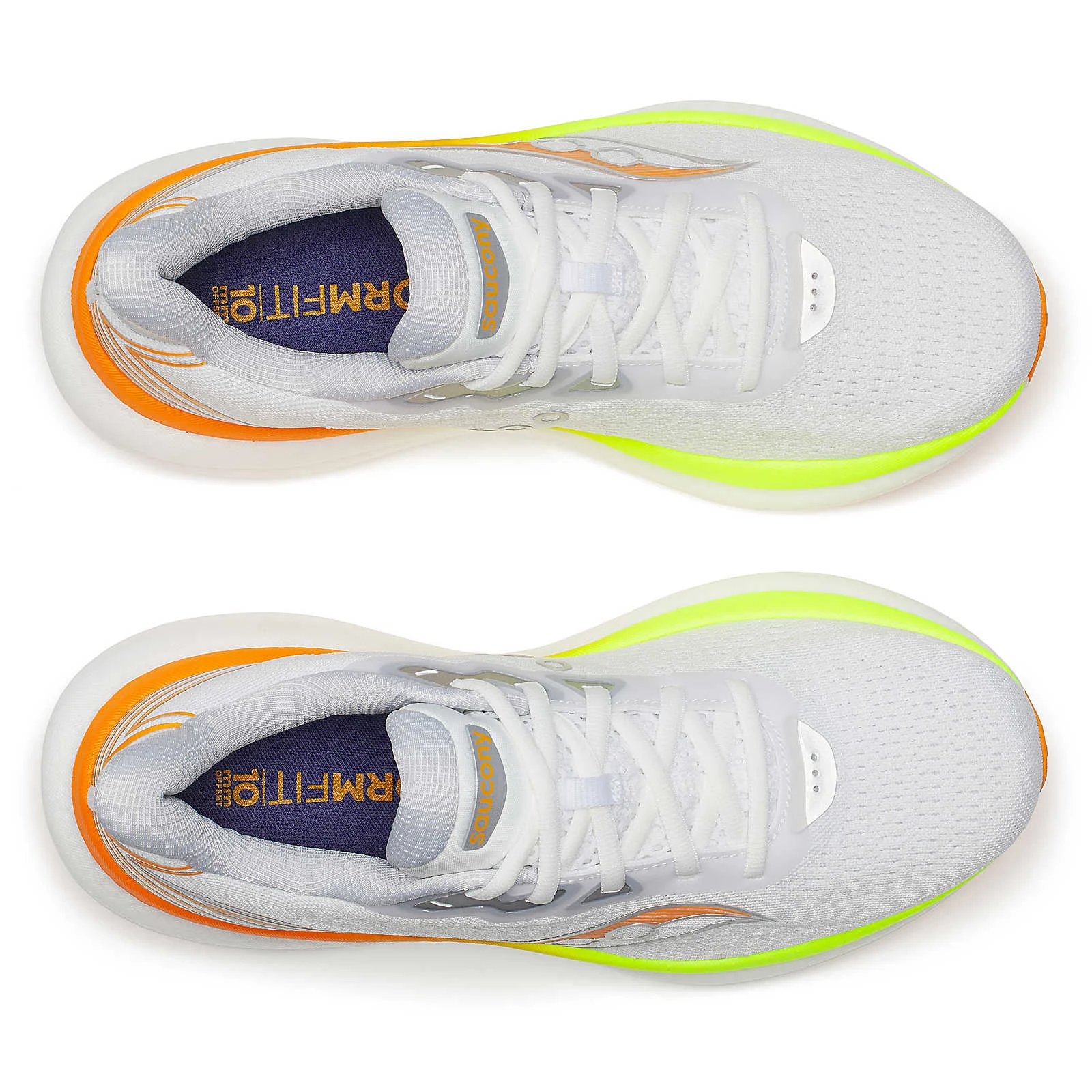 Saucony Womens Triumph 23 - White/Citron - Neutral - AW25 - Image 4