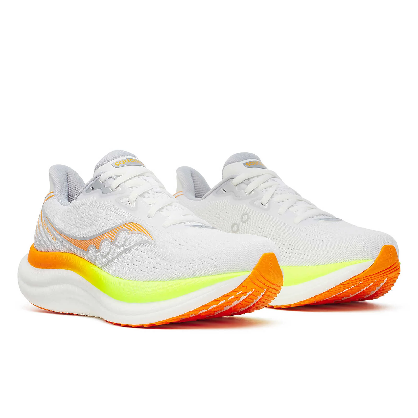 Saucony Womens Triumph 23 - White/Citron - Neutral - AW25 - Image 5