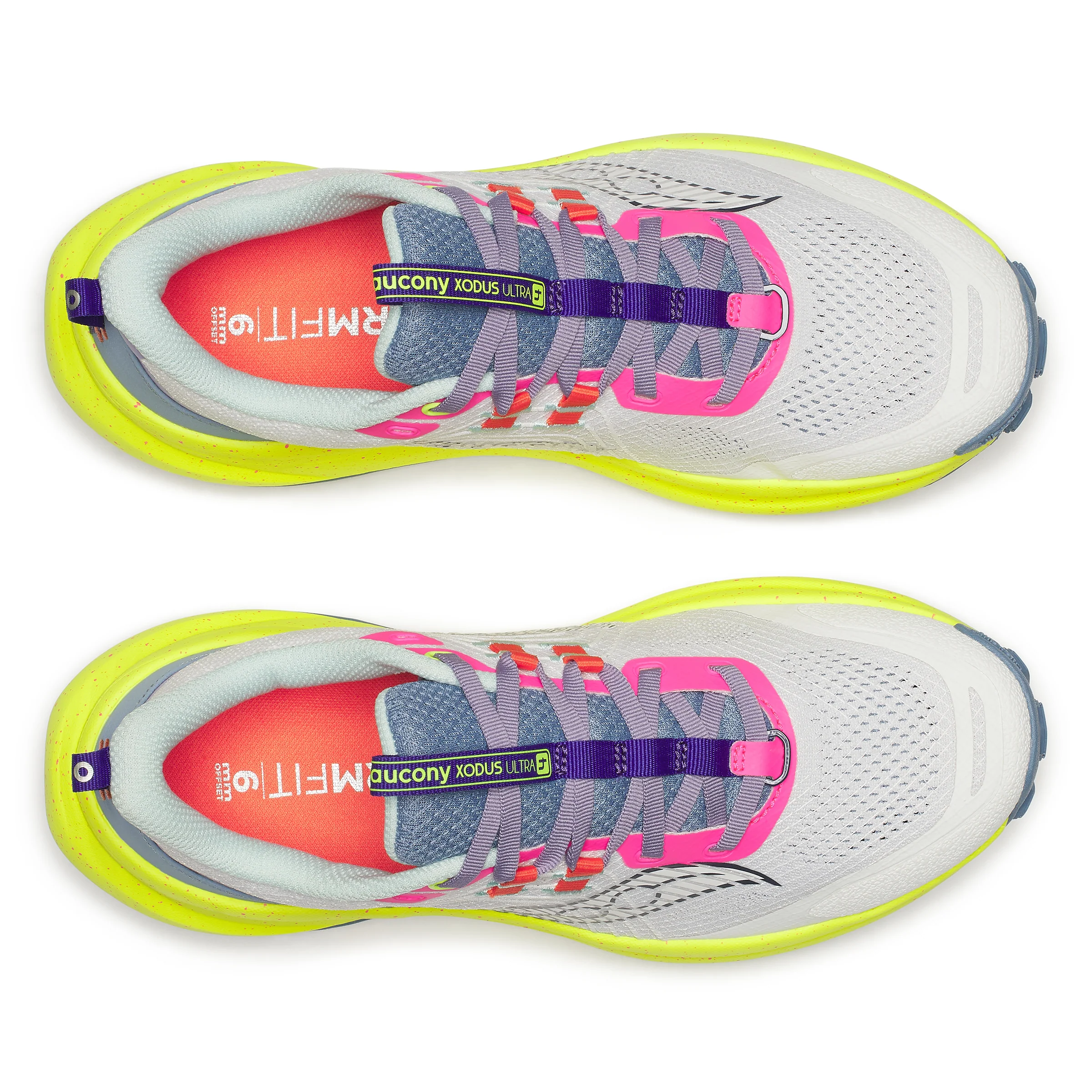 Saucony Womens Xodus Ultra 4 - White/Citron - Trail - SS26 - Image 6