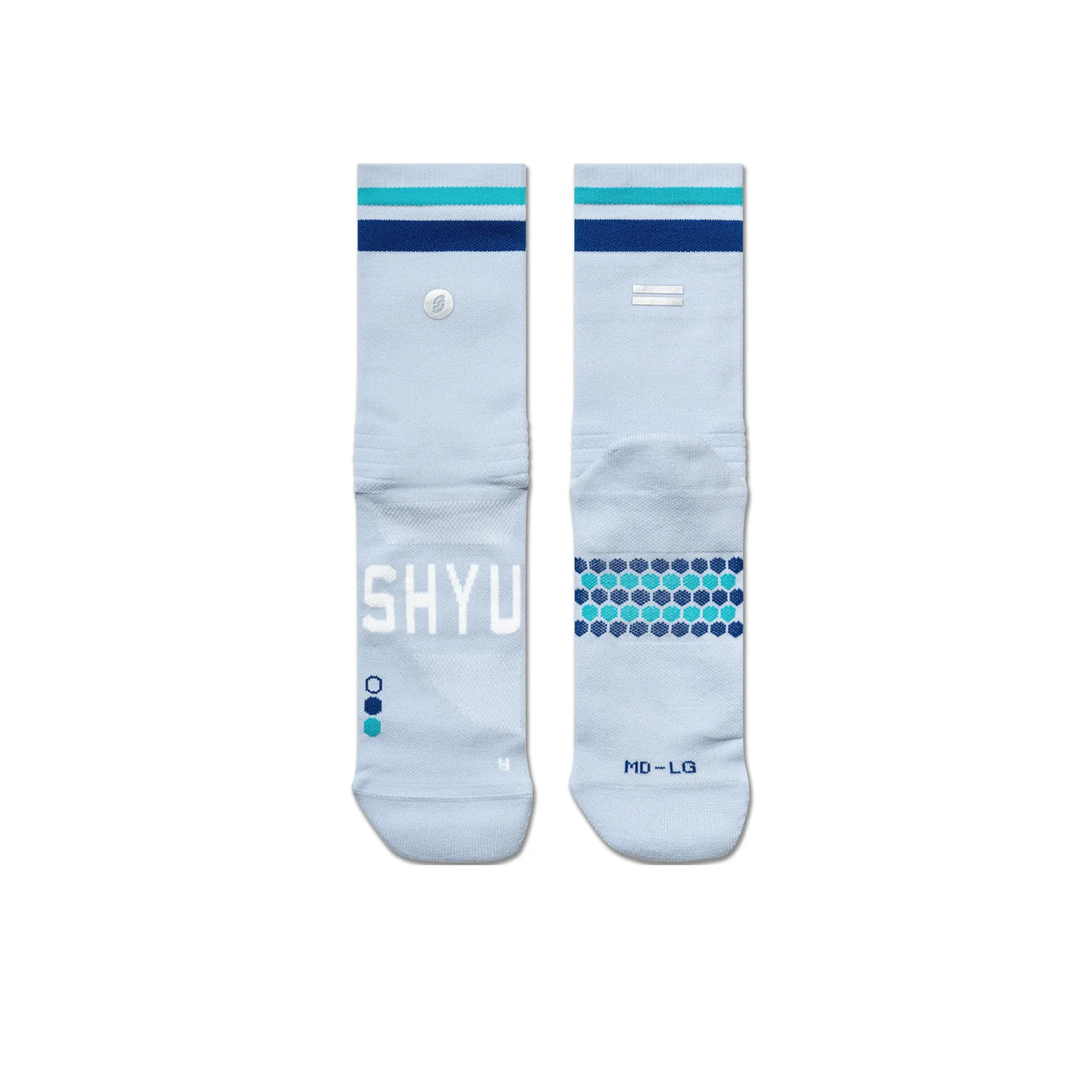 SHYU Racing Half Crew Socks - Ice/Blue/Azure - Image 5