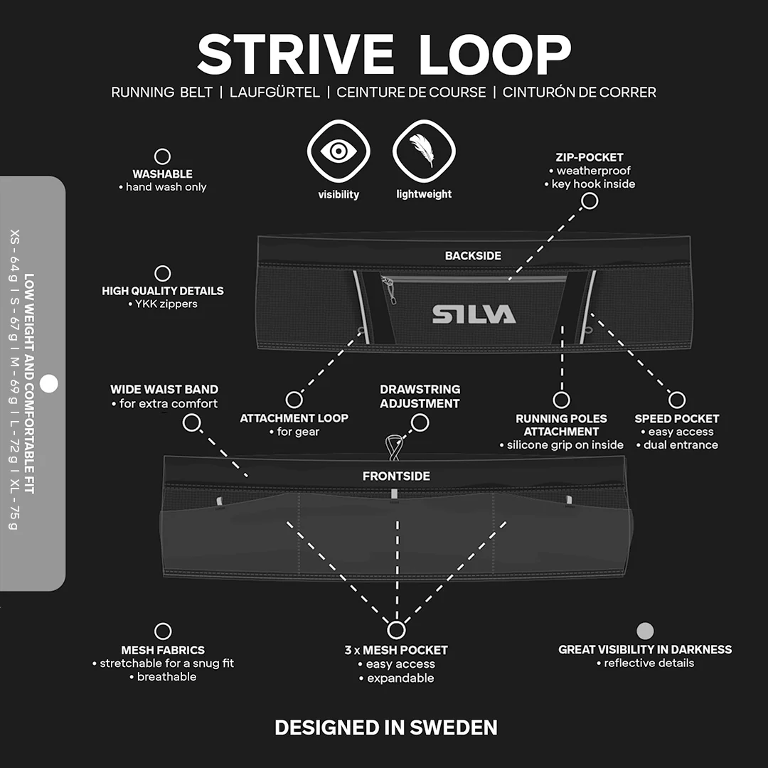 Silva Strive Loop Running Belt - Black - Image 6